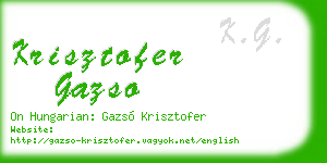 krisztofer gazso business card